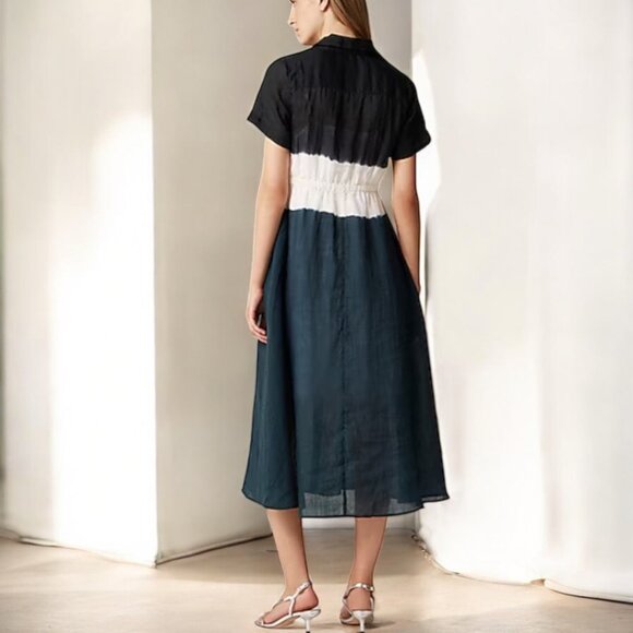 J. Crew Cerise shirt-dress in dip-dyed ramie Size 6 - Picture 2 of 9